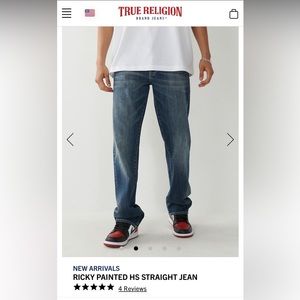 True Religion Ricky Straight Jeans size 38